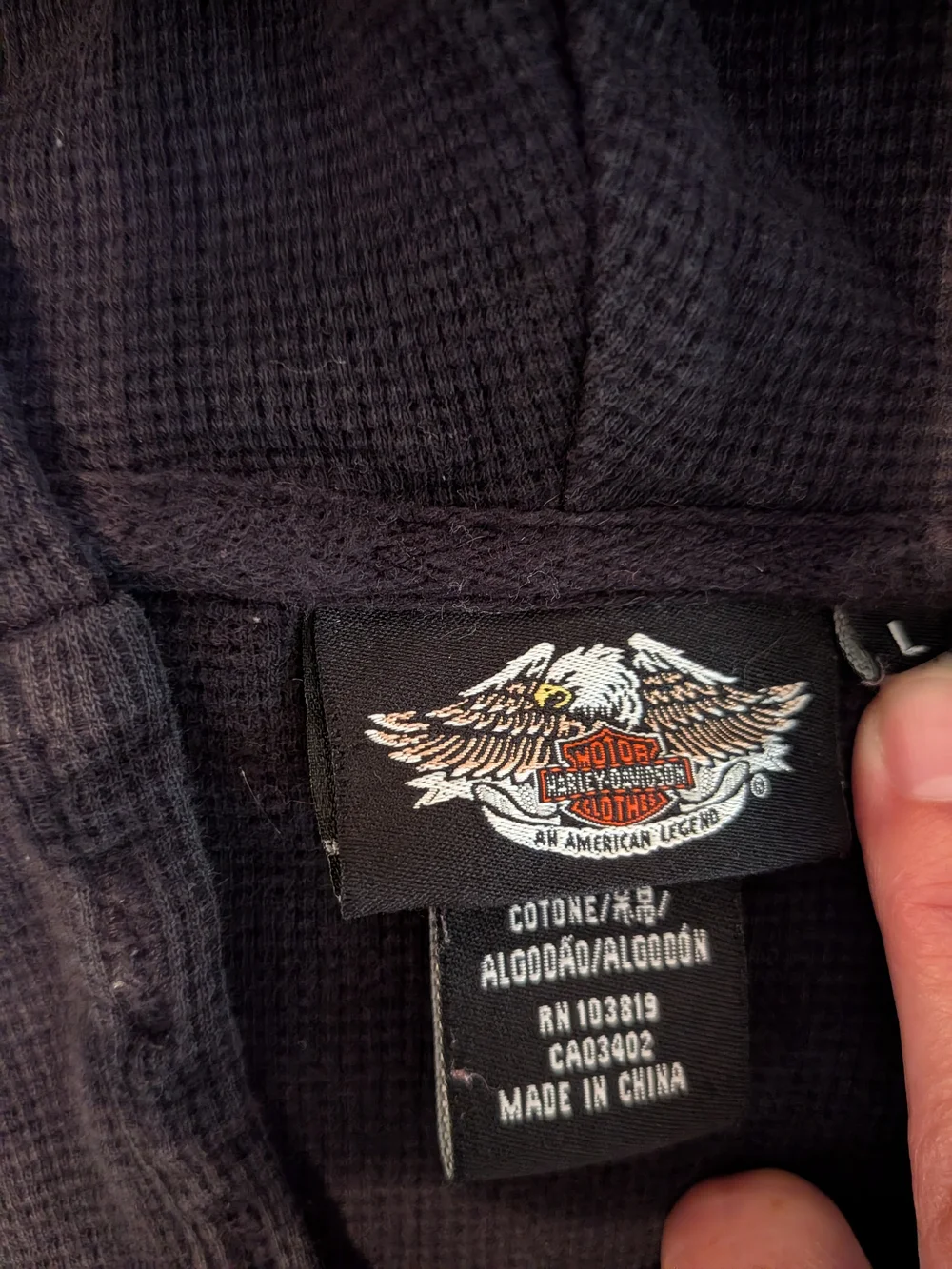 Harley-Davidson Black Crewneck Hoodie with Script Logo